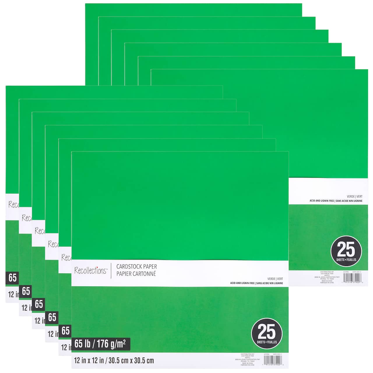 12 Packs: 25 ct. (300 total) 12" x 12" Cardstock Paper by Recollections™